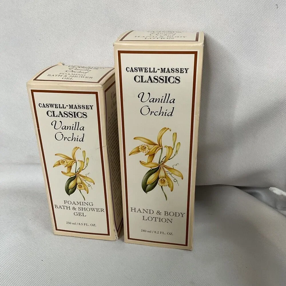 Caswell Massey Vanilla Orchid Lotion‎ And Shower Gel 8.5 Oz 8.2 Oz Discontinued